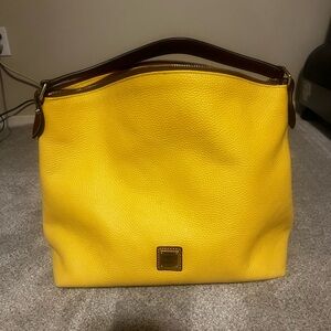 Large, Yellow Dooney & Bourke East-West Pebble Bag